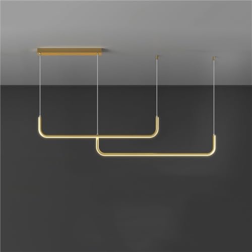 Lustre linéaire minimaliste LED à hauteur réglable pour grand plan de travail