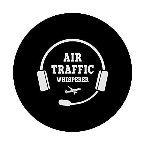 Funny Air Traffic Whisperer Apparel ATC Flight Operations PopSockets Swappable PopGrip, Black - Image 3