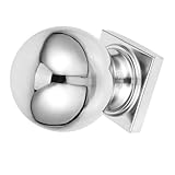 Gatuida Edelstahl Pfostenkappe mit Hohlem Kugeldesign Quadratischer Sockel Wetterfeste Gartendeko Leichte Treppenhandlauf verzierung Vielseitiges Outdoor Zaunzubehör Robust und Elegant