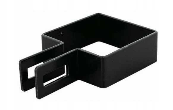 Square End Clamp 40x40mm - Black Fence Clamp for Fence Posts - Attachment of Grid Rod Mats - Fence Clamps Clamp Strut Clamp Post Clamp