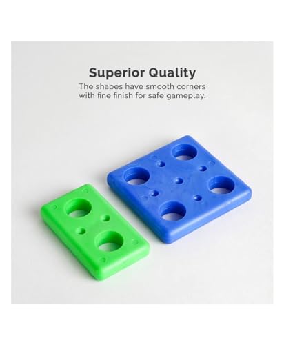 Image of Geometrics Educational & Learning Square Shape Sorter Toys for Kids Smart Creative Activity Fun & Learning Toy Blocks Multicolor Stacking Block Game for Kids
