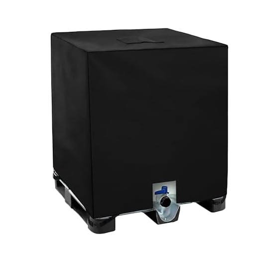 Dokon IBC Tank Abdeckung 1000L, IBC Container Abdeckplane Wasserdicht Winddicht UV-Beständiges Robustes Oxford-Gewebe Schutzhülle für Wassertank, Regenwassertank (120x100x116cm) - Schwarz
