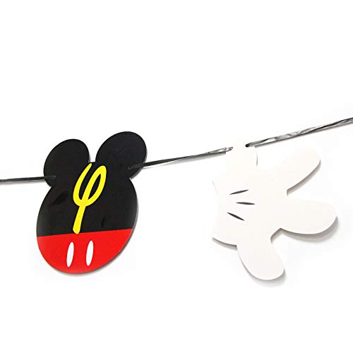 Dalaber Mickey Mouse Happy Birthday Banner - Cartoon Inspired Theme Party Supplies Banner Decoartion For Kids Birthday Baby Shower Mouse Party Supplies #TOP2