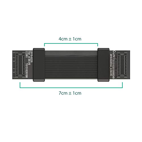 Image of LINKUP - Flexible SLI Bridge GPU Cable Extreme High-Speed Technology Premium Shielding 85 ohm Design for NVIDIA GPUs Graphic Cards┃NOT Compatible with AMD or RTX 2000 /3000 GPU - [4 cm]