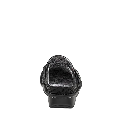 Image of Alegria Women's Brigid Leather Moc Toe Open Back Clog with Heel Cup