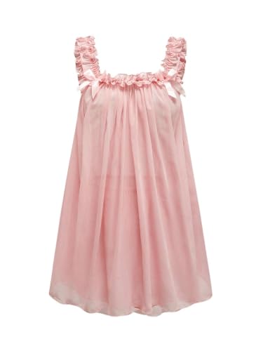 Image of MakeMeChic Women's 2 Piece Sexy Lingerie Dress Set Bow Babydoll Nightgown