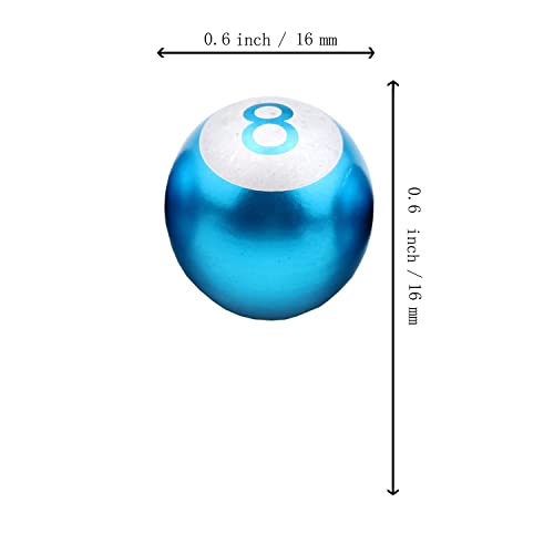Image of Valve Caps Aluminum 8 Ball Cars Tires Valve Stem Caps Cover Dustproof Universal for Most of Cars SUV Bike Trucks Motorcycles 4 Pcs /Set (Metallic Blue)