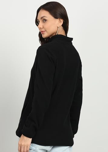Image of Alan Jones Clothing Women's Standing Collar Zipper Fleece Standard Length Jacket