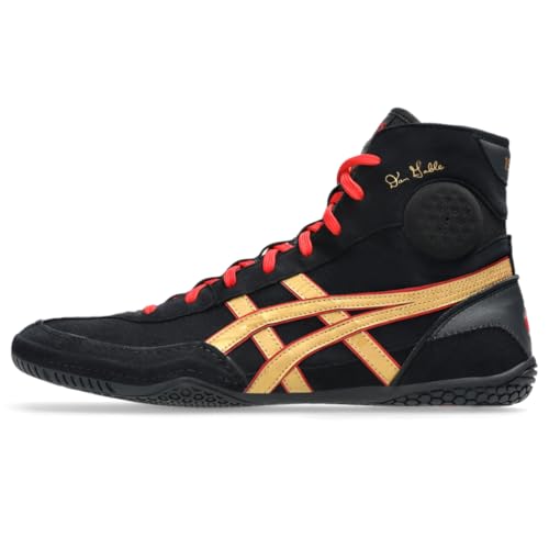 ASICS Men's DAN Gable EVO 3 Wrestling Shoes, 8.5, Black/Pure Gold
