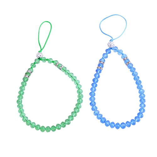 UKCOCO 4 Pcs Encantos De Telefone Chaveiro De Pulseira Com Miçangas Cordão Frisado Cordão De Telefon