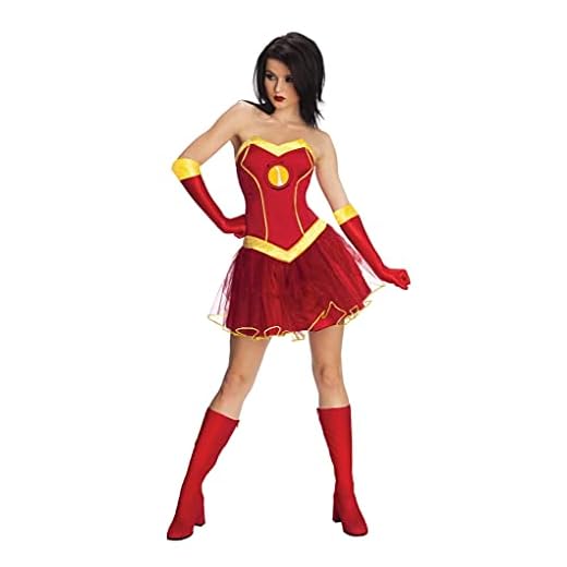 Rubies – Disfraz Oficial de Marvel Miss Iron Man Rescue, Disfraz de Adulto – Mediano 12 – 14