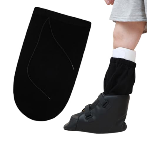 YUVKIN 1 unidad funda para escayola en el pie, lavable, protector de dedos con cordón ajustable, funda para escayola y protección para pierna y dedos en caso de lesiones (larga, hasta la rodilla)