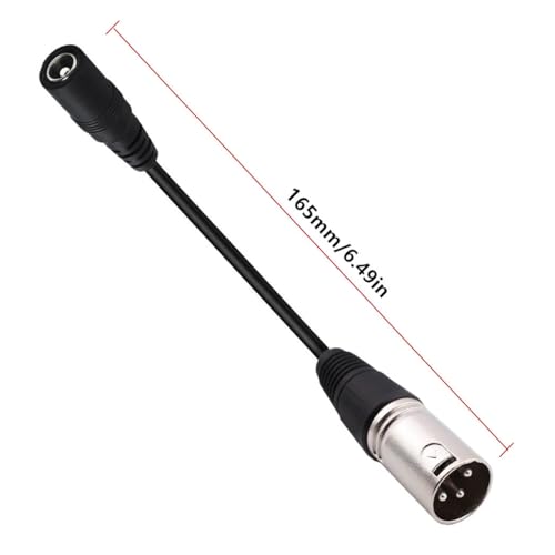 HUHANGGod DC 5521 zu XLR Kabel, 5.5mm x 2.1mm Buchse zu 3-Pin Stecker Adapter, Ladegerät Verlängerungskabel für 12.6V 14.6V 48V 54.6v Li-Ionen Ladegerät Verlängerungskabel(XLR)