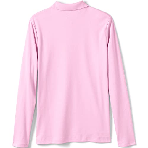 Image of Lands' End School Uniform Girls Long Sleeve Feminine Fit Interlock Polo Shirt