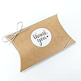 Second Angel 50 Pillow Boxes With Silver Elastic Ties Gift Card Holder Kraft Small Candy Box Jewlery Wedding Party Favor Package Recycle Paper