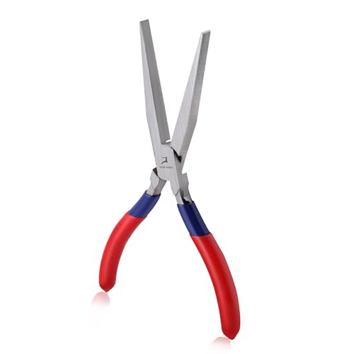 GOLD DEER 7 Inch Long Flat Nose Pliers Smooth Jaw Extended Head Duckbill