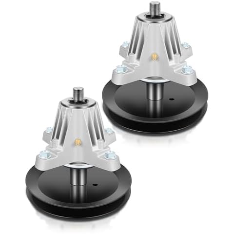 GYZJ Lawn Mower Spindle for Troy-Bilt Super Bronco Cub Cadet XT1 LT46 Craftsman T3100 Columbia CYT4622SE EFI Lawn Tractors Mandrel Assembly Replacement Part Number 618-06977 918-06977 2-Pack Cover