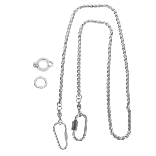 Ipetboom Parrot Anklet Stainless Steel Foot Chain Cockatiel Leg Chain Bite Open Anklet Pet Bird Leash Bite Anklet Ring Pet Accessories Birds Anklet -Off Bird Ankle Ring