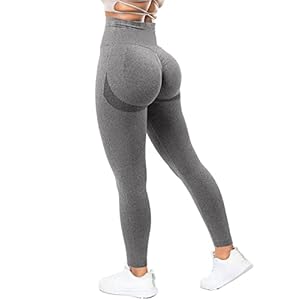 Riojoy Leggings, voor dames, push-up, scrunchbuttleggings, hoge taille, naadloos, bootyleggings, voor sport, yoga, fitness, gym, work-outs