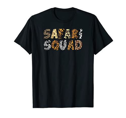 Safari Squad Familia Africana Viaje Vacaciones Animales Zoo Camiseta