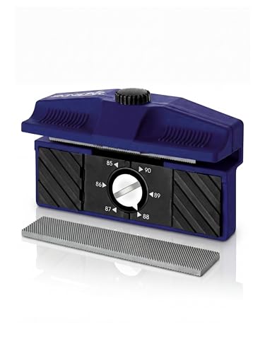 SKINSTAR Ergo Sharp Semi Kantenschleifer 90°-85° | Seitenkantenschleifer für Ski & Snowboard | ergonomischer Kantenschärfer mit Gleitflächen | inkl. Universal Feile 80 mm (Swiss Made) | Made in Italy