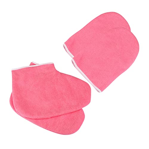 Gogogmee Kit de Soins Cire Ensemble de et Chaussettes de Thérapie Paraffine Accessoires de Bain pour Soins à Domicile et Salon