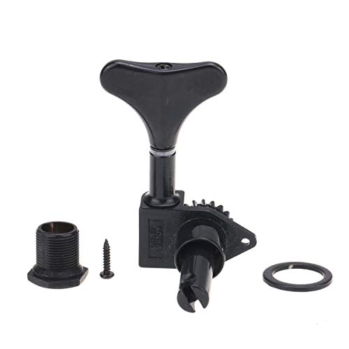 Wilkinson 2R2L 20:1 Ratio Bass Tuners Machine Heads Tuning Pegs Keys Set For Ibanez Style Electric Bass, Black #TOP4