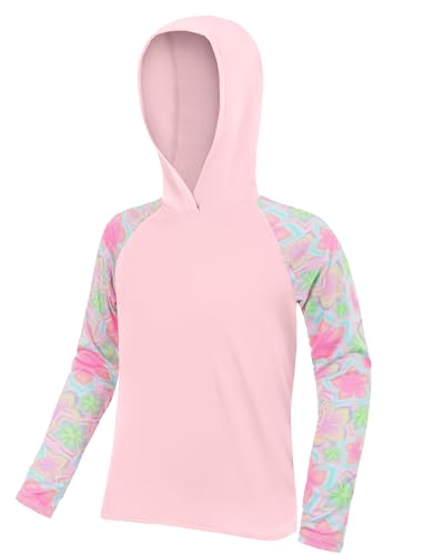 Image of Boys Rash Guard Swim Hoodie, Kids Long Sleeve Sun Fishing Shirts