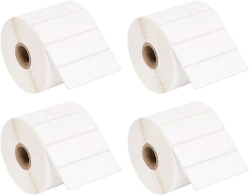 Image of True-Ally 50x15 Direct Thermal Barcode Label Sticker - 50mm x 15mm - 2000 Labels Per Roll - White Self Adhesive Sticker for Printing Barcoding (4 Roll per Pack (8000 Labels))
