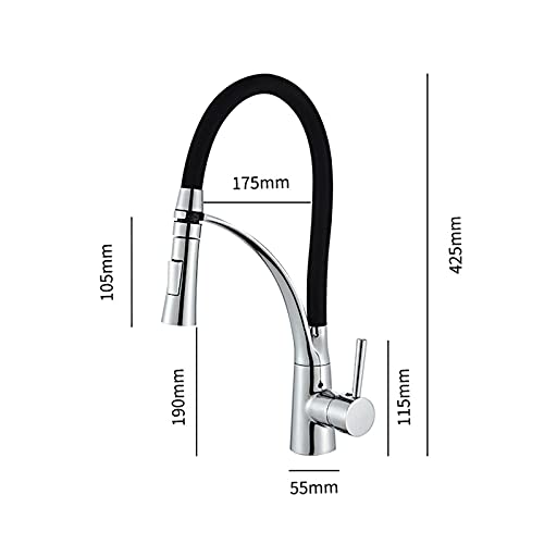 Robinet de cuisine extensible moderne pour en finir avec les éclaboussures