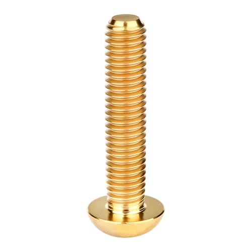Image of Titanium Bolt M4x6 8 10 12 15 20mm Hex Head Screws for Bicycle Pack of 4 (Gold, M4x20mm)