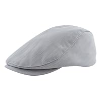 KeepSa Baumwolle Herren Newsboy Schiebermütze Flatcap Tellermütze Schlägermütze Gatsby Ivy Barett Cap Sommer Atmungsaktiv Verstellbare Vintage Cabbie Cap 57-61CM