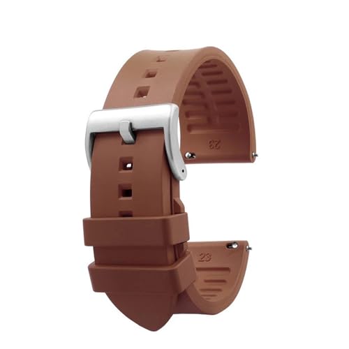 [|Ő] 23mm 24mm FluorOrubberEHb`ohCasio PRW-6600 PRG-600 STRAP PRW-60 PRW-30 PRW-50 PRW-70YTX|[co[EHb`uXbg(Brown-silver,23m
