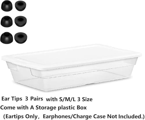Replacement Memory Foam Ear Tips Compatible with Bose New QuietComfort Earbuds (2024 Released)/Timekettle M3 Translation Earbuds, Noise Canceling Foam Ear Tip,L/M/S 3 Size 3 Pairs,Black (2143PB) by JNSA - Image 5