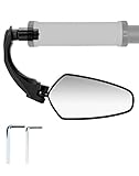QWORK Fahrradspiegel am Lenkerende Montiert, Verstellbar Rückspiegel Weitwinkel 360° Drehbarer für Lenker Innendurchmesser 20-22mm von E-Bike / Mountainbike / Rennrad / Kinderfahrrad