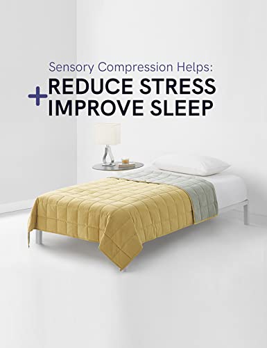 image for YnM Weighted Blanket —Cotton/Polyester Blend Fabric with Premium Gla