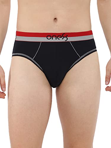 Image of one8 by Virat Kohli Men's Solid Brief(717 Mid Blue X-Large)