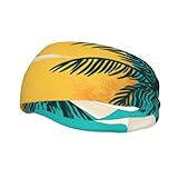 Photo Gallery sunset beach palm tree print sport sweatband casual sweatband leggera traspirante hairband per escursionismo corsa Photo Gallery sunset beach palm tree print sport sweatband casual sweatband leggera traspirante hairband per escursionismo corsa