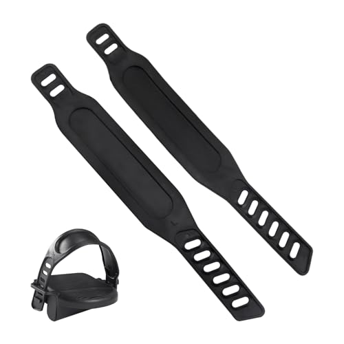 Fsahiuf 2Pcs Kettler Ersatzteile Heimtrainer,Fahrrad Pedal Riemen Set,pedalriemen Links und Rechts, 31 cm x 4,5 cm, Schwarz