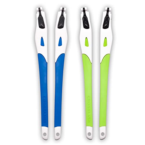 Pieds de cadre blancs et caoutchouc bleu vert clair pour lunettes Oakleys Crosslink
