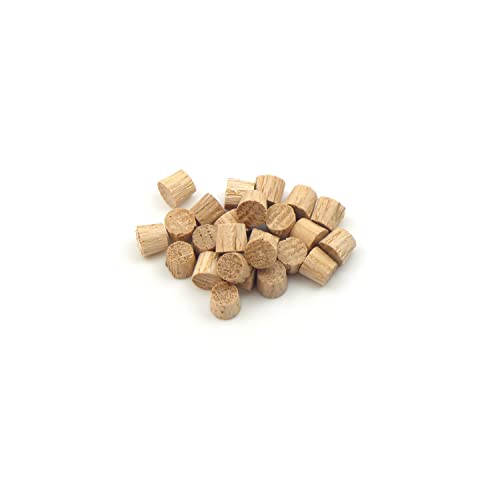 Lot de 25 bouchons à tête plate en chêne 6,5 mm Cover