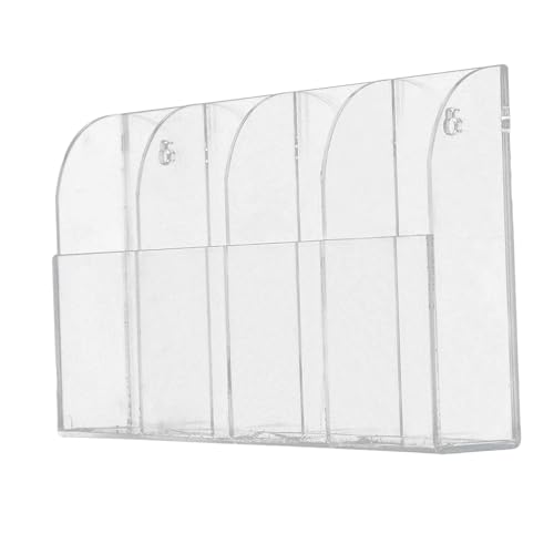 4 tragamonedas TV Soporte de control remoto, Organizador de almacenamiento de medios de montaje en pared Clear Organizador remoto de aire acondicionado acrílico Caddy Caja