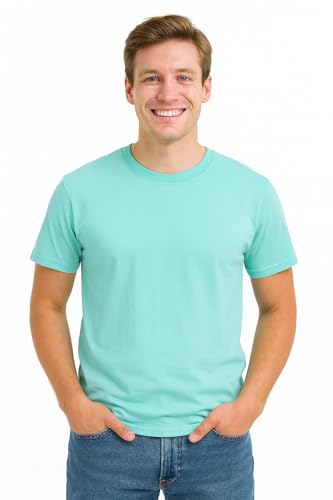 Image of Men's T-Shirts Ringspun Cotton Crew Neck Tee Shirts|Casual Wear T Shirt | Pre Shrunk with Panel Wash