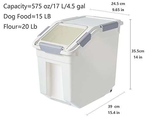 LISM 2 Pack Dog Food Storage Container with Scoop,Large Airtight Pet Dog Food Bin,Container for Dog Treats Rice,Dog Cat… - Image 6