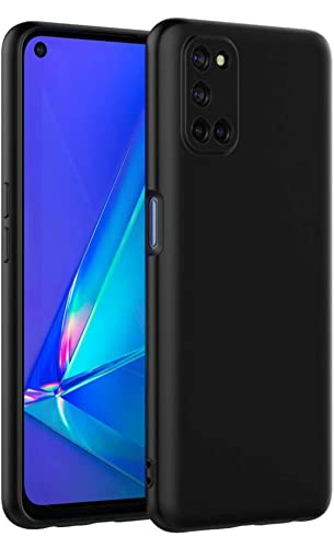 Image of Mobile Back Cover Case for Oppo A52 (Silicone Case|CameraProtection|Black SC1510)