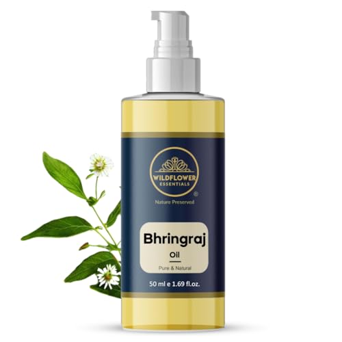 Image of Bhringraj Oil (Eclipta alba) Pure | Non-Sticky | Lightweight | For Scalp & Hair | Men & Women (50ml)