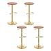 Produktbild WOLTU Barhocker 4er Set, ergonomischer Barstuhl mit Fußstütze, 360° drehbarer Hocker, 60-80,5 cm höhenverstellbar, für Bar Bistro Café Küche, Rosa, BH302rs-4