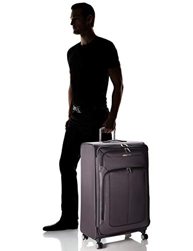 Image of Samsonite Solyte DLX Softside Expandable Luggage with Spinner Wheels, Mineral Grey, Checked-Large 29-Inch