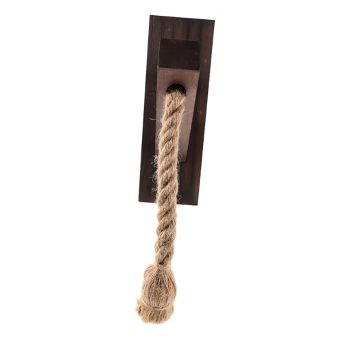 Lámpara de pared de madera rústica Hemobllo, aplique artesanal con cuerda de cáñamo