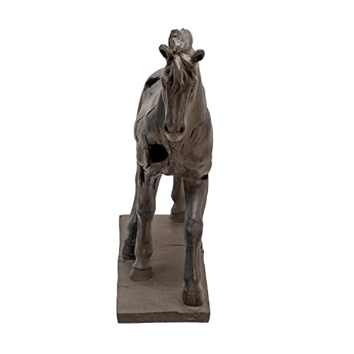 Estatua Decorativa de Caballo en Resina Marrón miniatura 6